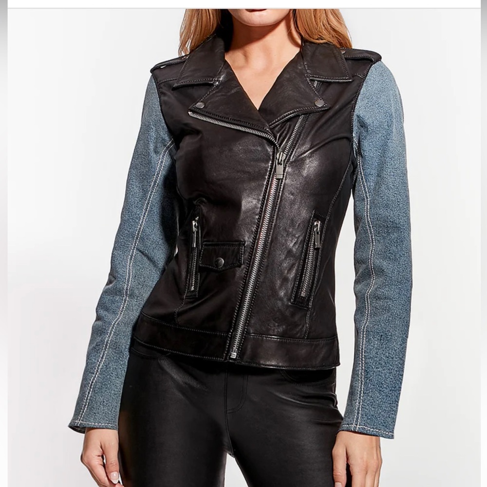 AS by DF - THE EDITOR LEATHER DENIM JACKET